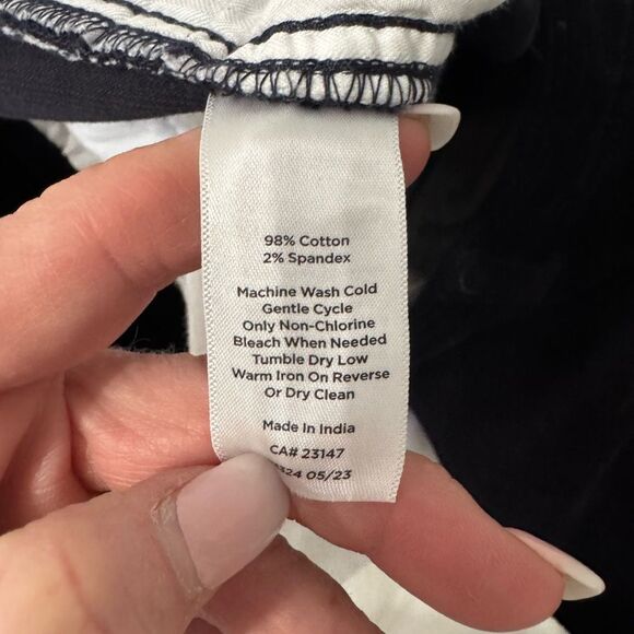 Talbots Navy Blue High Waist, Straight Leg Corduroy Pants size 2P NWT - Picture 8 of 13